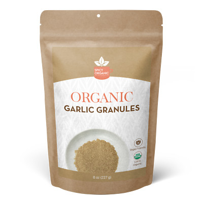 Organic Garlic Granules 8 oz Non-GMO Granulated Garlic Strong Flavor Powder24
