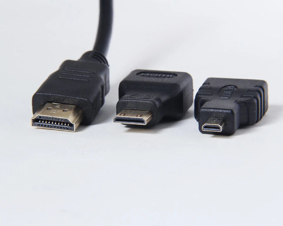 3 in 1 HDMI Ver1.4 Cable Wire Gold Plated micro/mini Plug - 1.5 meter - Image 3 of 4