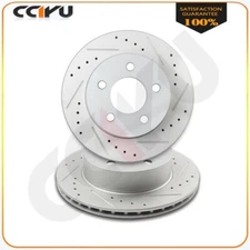 Front Brake Rotors For Cherokee Comanche Wrangler Jeep Grand Drilled And Slotted