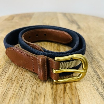 Coach Vintage Navy Leather Belt Vintage Navy Leather Vintage Coach Belt With Brass Buckle  main image 2