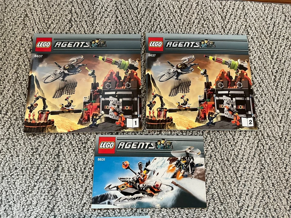 LEGO Agentes 8637 8631 Manual de Instrucciones + Revista y Catálogo Vintage Mission 8 Foto 2 de 4