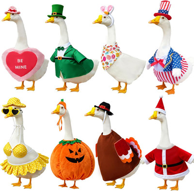 8 Set Holiday Porch Goose Outfits All Seasons Bundle for Valentine St. Patrick E
