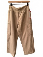 Sage Collective Tan Cropped Pants with Pockets, Size Medium