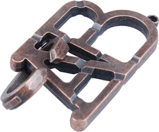 SHUYUE ABC Metal Puzzle Lock IQ Test Mind Game Toys Brain Teaser Metal Puzzles M