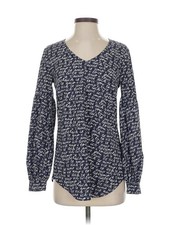 CAbi Women Blue Long Sleeve Blouse XS