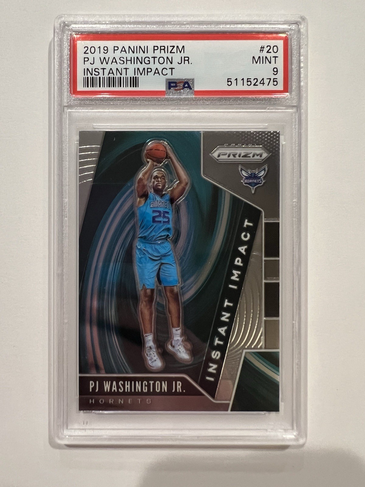 Panini 2019-20 Prizm Instant Impact PJ Washington Jr. #20 Rookie PSA 9 Hornets