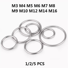 1/2/5 Stk M3 M4 M5 M6 M7 M8-M16 O Ring 304 Edelstahl Ringe nahtlos Metall O Ring