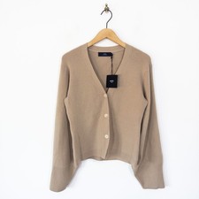 Arch4 Hyacinth Ribbed Cashmere Cardigan Size S NEW Fawn Beige Brown RRP £635