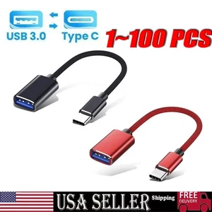 USB-C Type C Male to USB 3.0 Type A Female OTG Adapter Converter Cable Cord Lot