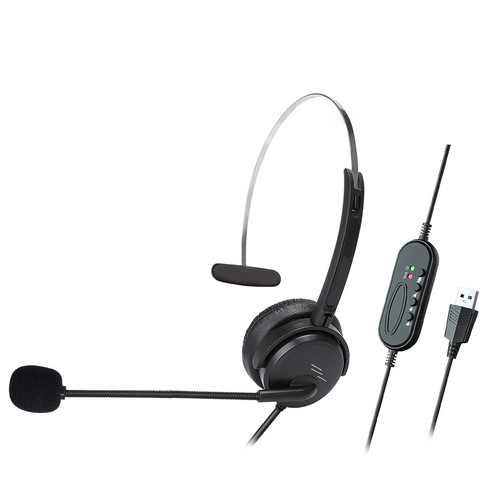 Single-sided headset for office use USB interface