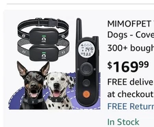 MIMOFPET Wireless Dog Fence System for 2 Dogs,6000FT,Black Electric,Waterproof