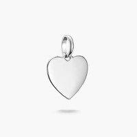 Thomas Sabo Charm AnhäNger Herz Platte 925 Sterlingsilber Poliert CC1272-001-21