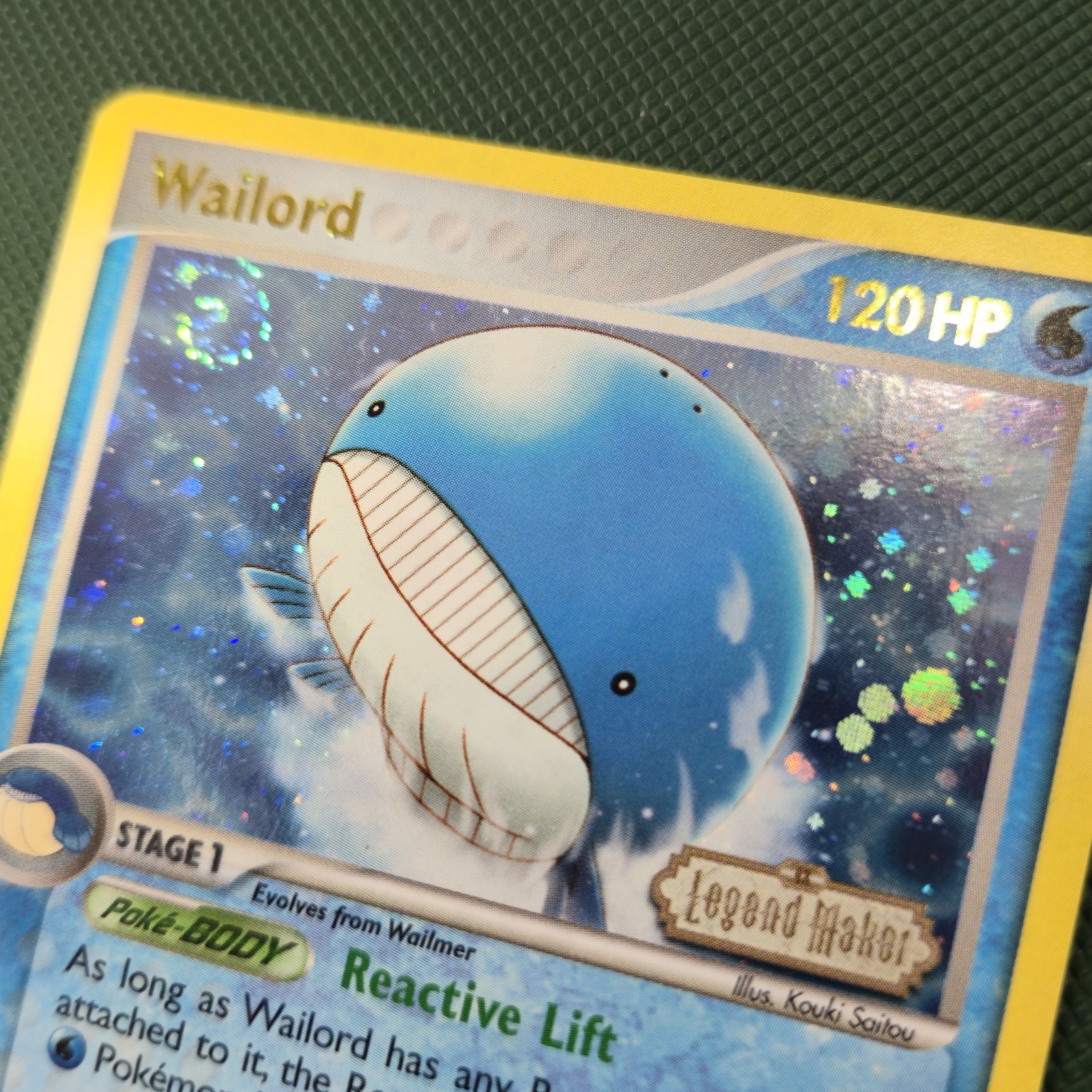 SWIRL 🌀💫 CLEAN NM Wailord 14/92 Legend Maker Reverse Holo Rare Pokemon Card