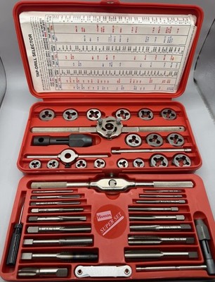 Hanson Super Set 24606 Tap and Hex Set #4 Thru 1/2  USA COMPLETE AND CLEAN!