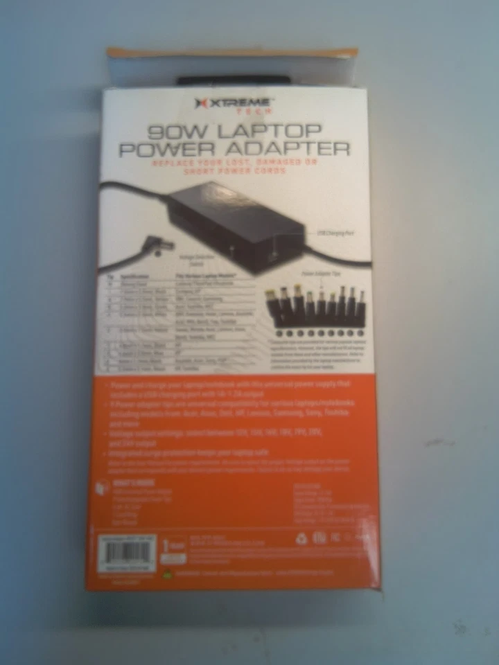 90W Universal Power Adapter Laptop Charger - 12 24 V - Xtreme Tech - Image 2 of 4