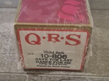 Brand New QRS PLAYER PIANO WORDROLL 10-806 Save The Last Dance For Me
