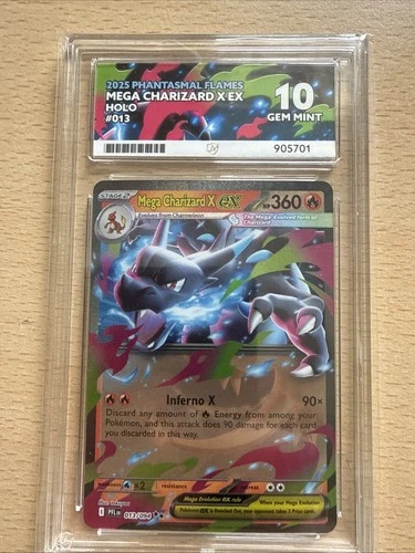 Pokèmon TCG Mega Charizard X EX Phantasmal Flames  013/094 Grade ACE 10