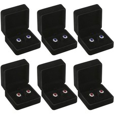 6 Pieces Velvet Jewelry Gift Boxes for Necklace Pendant Bracelet Ring Earring
