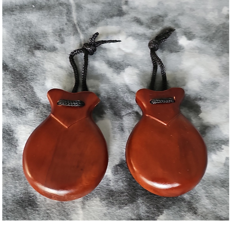 Wood Castanets Pair Hand Percussion Instrument