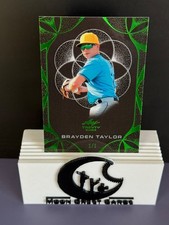 Brayden Taylor (RC | #1/1 | Green Foil) -- 2024 Leaf  Trinity ⚾️ | #24 | TB Rays