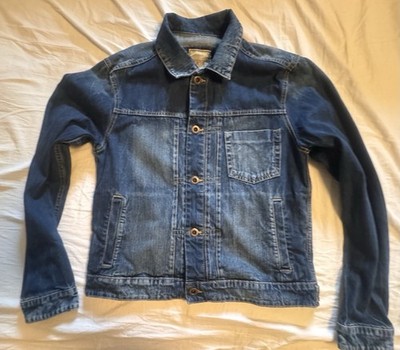 ESPRIT Herren Jeansjacke Denim Blue Gr. L Vintage Look Denim Jacket