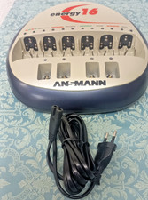 Ansmann Ladegerät Energy 16, 16 Akkus gesamt, AA/AAA/C/D/9V, vier 9V Akkus