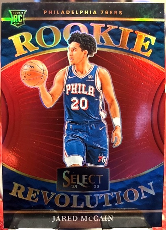 2024-25 Panini Select Jared McCain Rookie Revolution RC Red Prizm #16 76ers