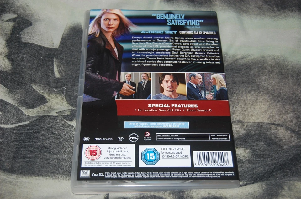HOMELAND SEASON 6 (DVD Boxset, 2017) - Image 2 of 3
