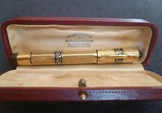 Antique Waterman 42 Fountain Pen Carbochon Sapphire on Cap No Reserve!
