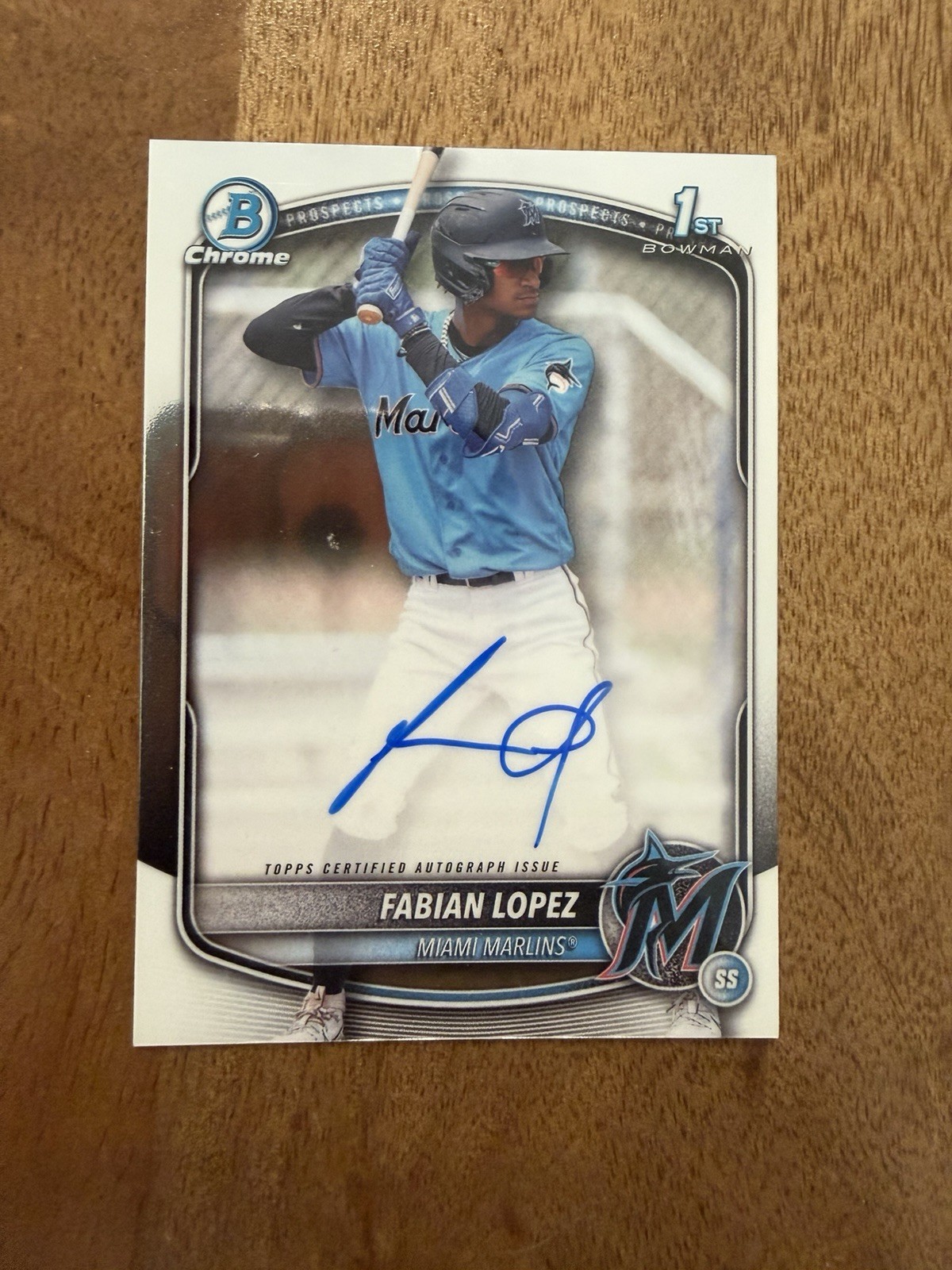 2025 Bowman - Chrome Prospect Autographs Fabian Lopez #CPA-FL (AU, RC) Marlins