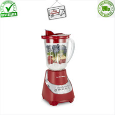 New Hamilton Beach Wave Action Blender for Kitchen, 48 oz Jar for Smoothies, Red