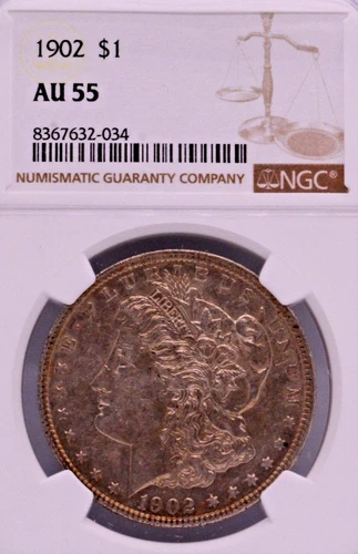 NGC AU-55! 1902 MORGAN DOLLAR