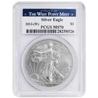 2013 (W) $1 1-oz American Silver Eagle PCGS MS70 West Point Label