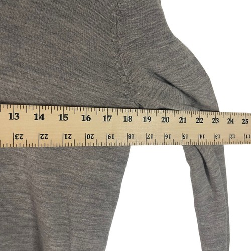 Uniqlo Women's Size Large Pure Wool Grey V Neck Sweater - Bild 7 von 8