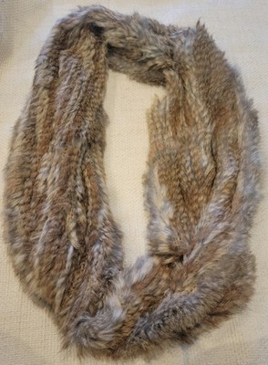 525 America Rabbit Fur Infinity Scarf
