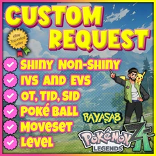 🎮 Custom Pokemon Request | Legends ZA | Shiny / Non-Shiny | Ball • Level • OT •
