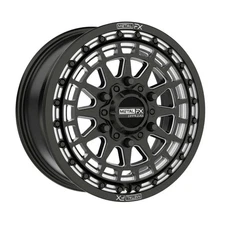 MetalFX  Outlaw 6R Contrast Cut Satin Black Beadlock Wheel