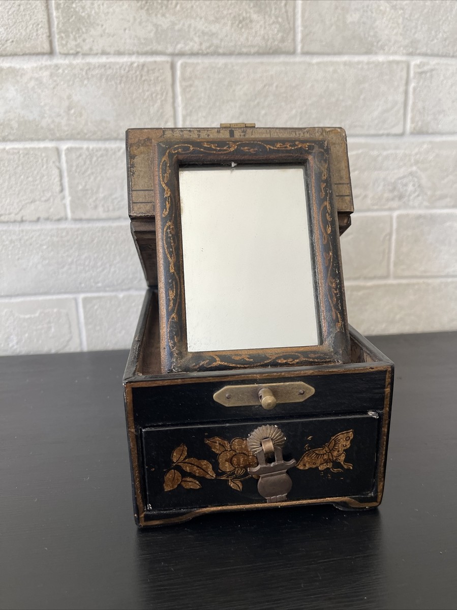 メイク道具・化粧小物 ANTIQUE Beautiful Antique early 20's Chinese jewelry makeup box | eBay