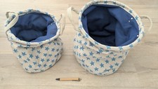 2 x Toy Storage Box Organizer Bag kids Playroom Storage Bin