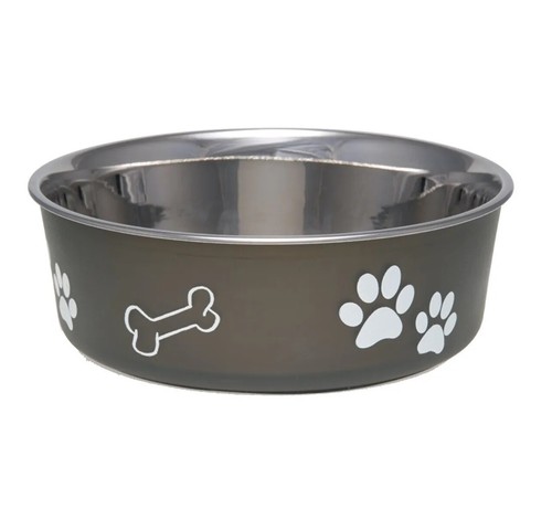 Stainless Steel Dog Dish Fun Print Feeding Bowls Non Slip Rubber Base - Picture 60 of 132