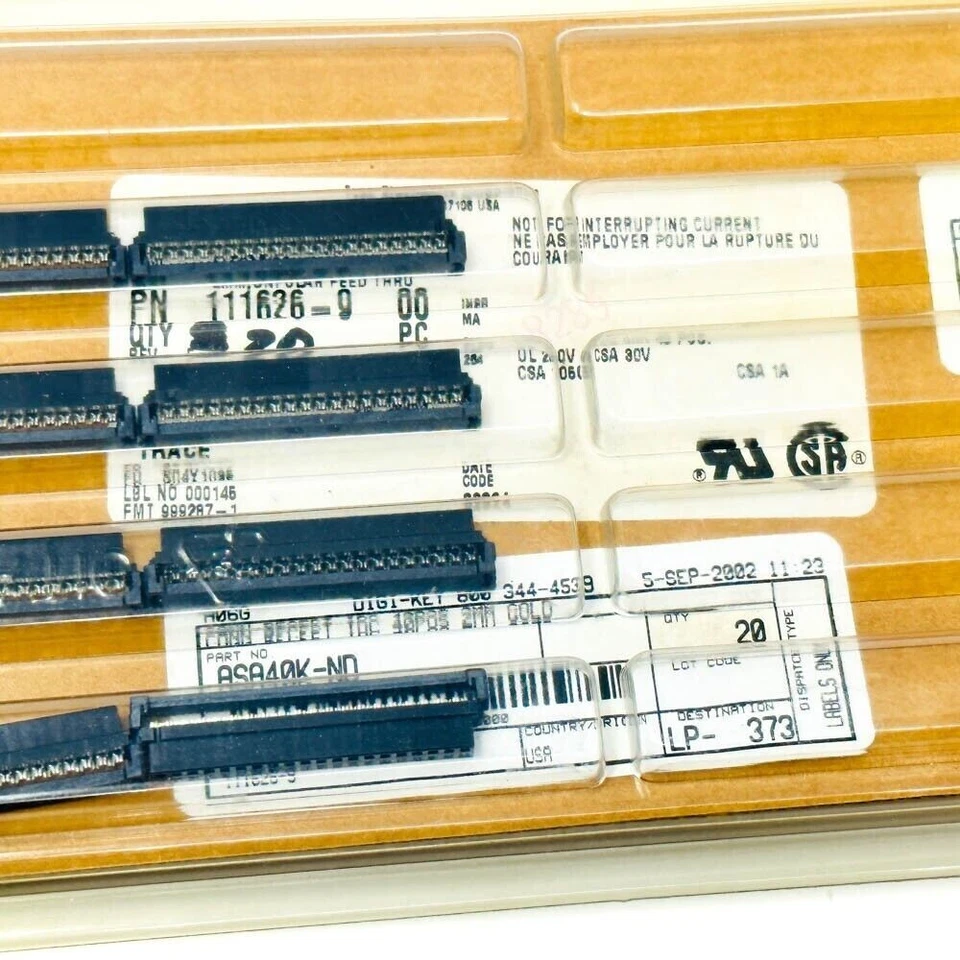 12 pcs TE Connectivity 111626-9 Rectangular Receptacle IDC Connectors 40 Pos - Image 2 of 3