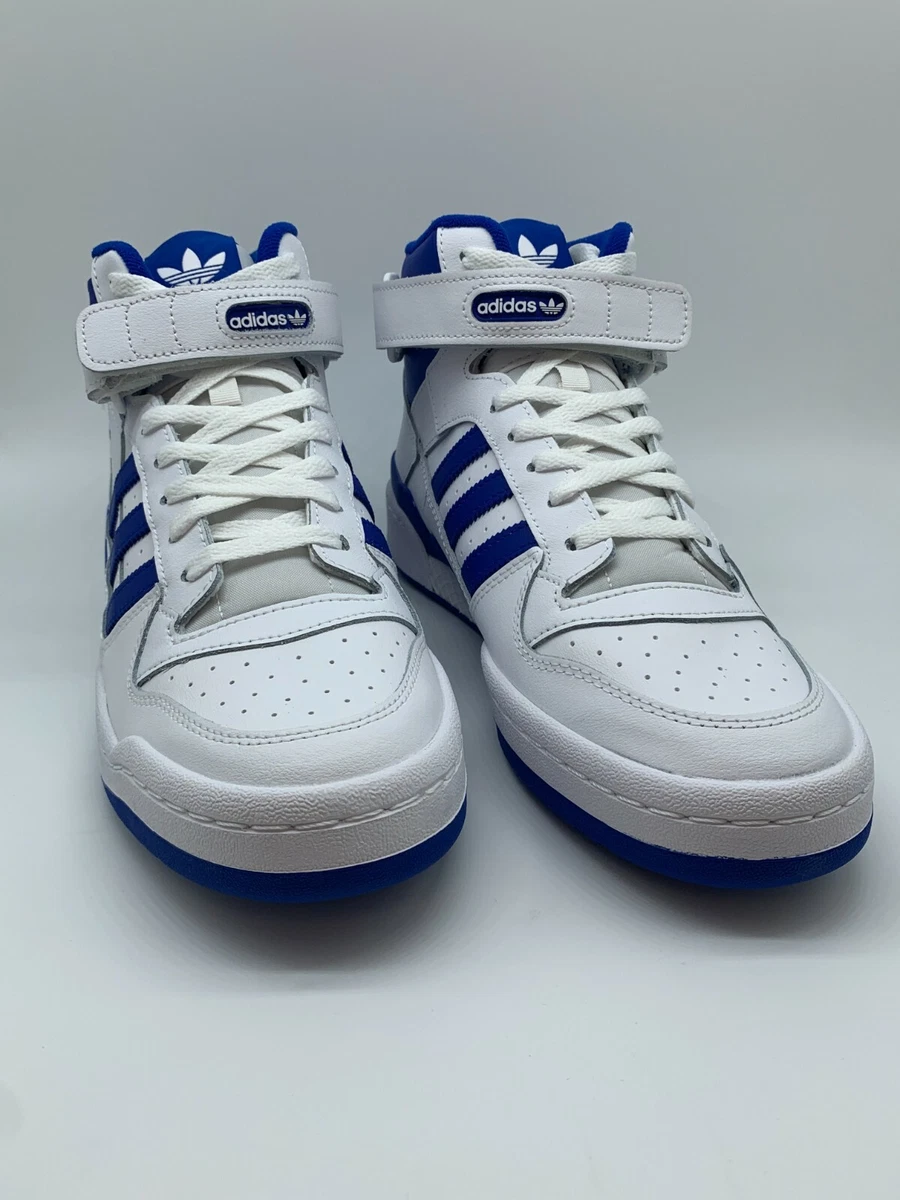 Adidas Originals Forum Mid White Blue Men's Mid Top Casual Shoes FY4976 Size 11