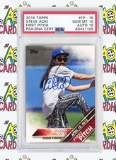 2016 Topps STEVE AOKI First Pitch FP-16 GEM MT 10 AUTO 10