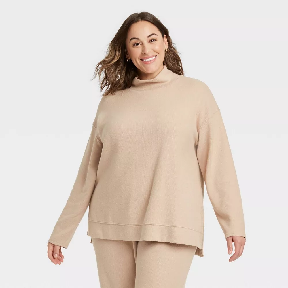 Plus size turtleneck tunic cheap