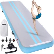 Inflatable Air Tumbling Mat with Pump 4in Thick for Home Gym Training New
