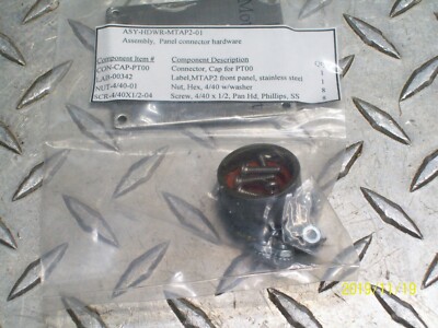 AMPHENOL 10-101960-143 RECEPTACLE CAP PANEL CONNECTOR HARDWARE ASSY MTAP2-01