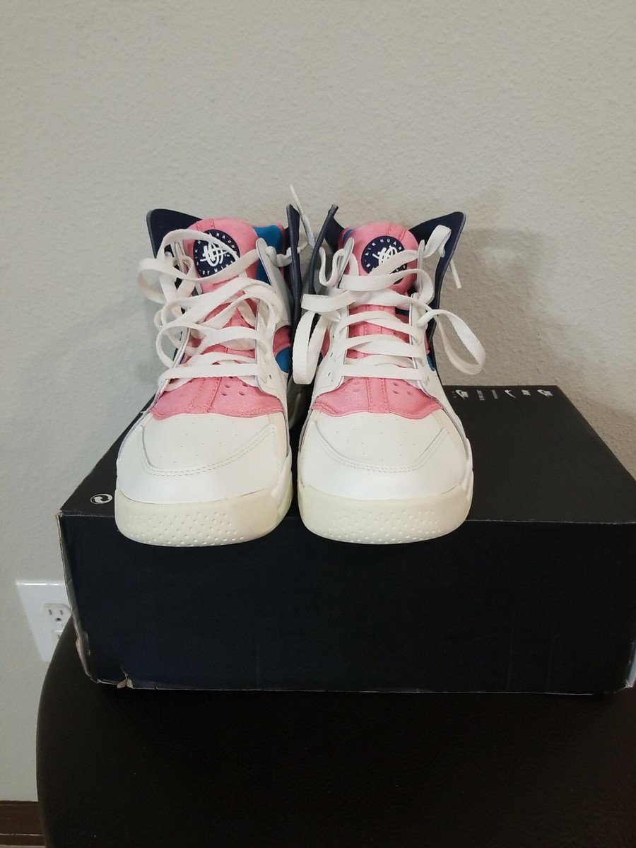 Nike Air Flight Huarache Sail Navy Coral Chalk Men’s 7.5 Women 9 NEW FD0183-102 Nike Air Flight Huarache Sail Midnight Navy Coral Chalk  main image 3