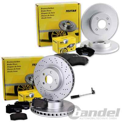 TEXTAR BREMSSCHEIBEN + BELÄGE VORNE + HINTEN für MERCEDES A/B-KLASSE W176 W246