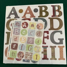 Rare Creative Memories ABC Monograms Stickers - Jewel~Pastel~Primary~Earthy ~NIP