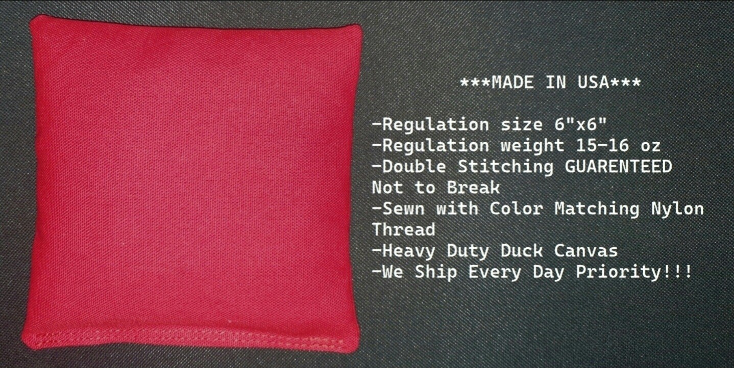 Set Of 8 Denver Broncos Avalanche Cornhole Bean Bags FREE SHIPPING